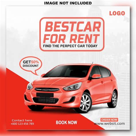 Premium Psd Psd Car Rental Promotion Social Media Post Banner Design