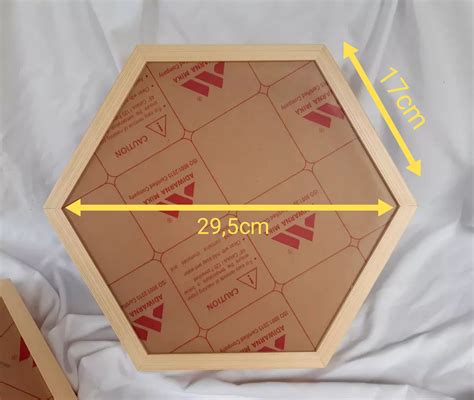 Pigura Mahar Frame Bingkai D Kayu Bentuk Hexagonal Segi Enam