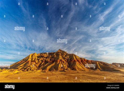 Sunrise on Bardenas Reales Stock Photo - Alamy