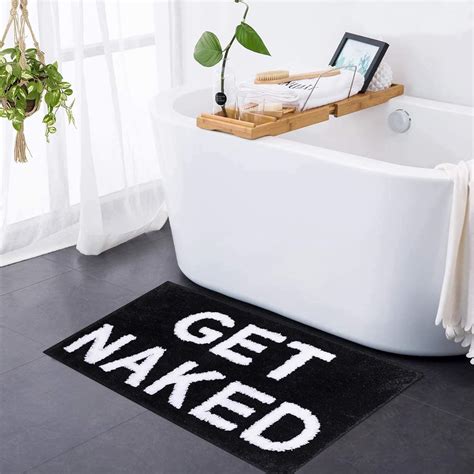 Amazon Qubomax Get Naked Bath Mat Non Slip Super Absorbent