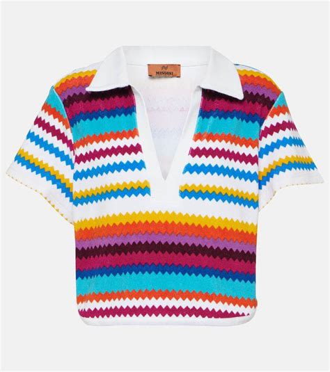 Missoni Zig Zag Cotton Blend Crop Top Multicoloured Editorialist