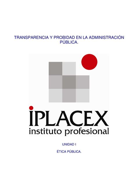 Me 1 5 Ada Transparencia Y Probidad En La AdministraciÓn PÚblica