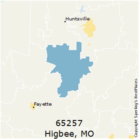 Higbee (zip 65257), MO