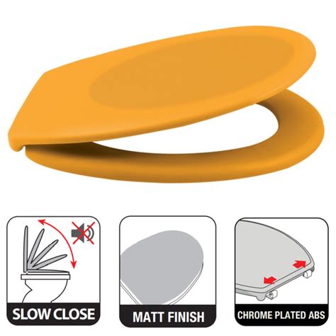 KLAK Model Universal Toilet Seat Made Of Orange Thermo Dur And