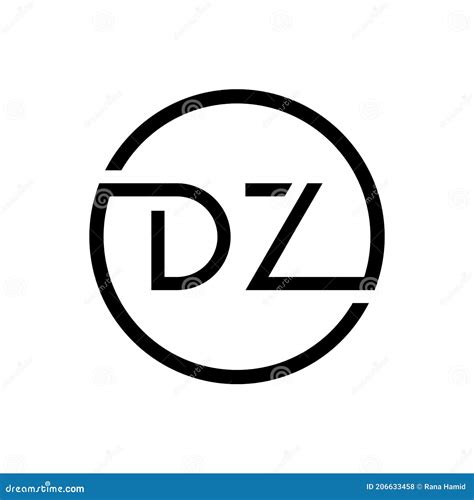 Modelo De Vetor De Tipografia Criativa Do Logotipo Inicial Da Letra Dz ...
