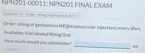 Solved N Npn Final Exam Question Order Mg Of