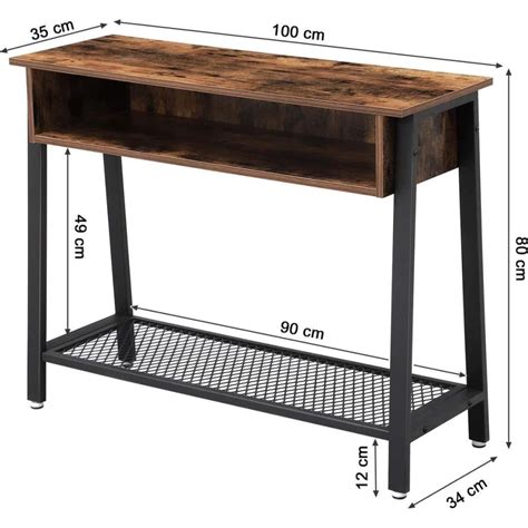 Vasagle Consoletafel Gangtafel Stabiele Console Dressoir Met