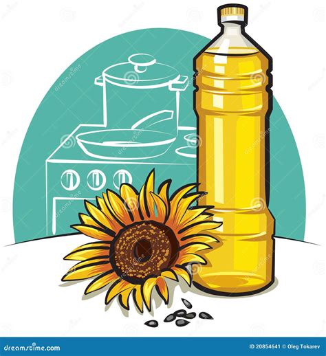 Aceite De Cocina Del Girasol Stock De Ilustraci N Ilustraci N De