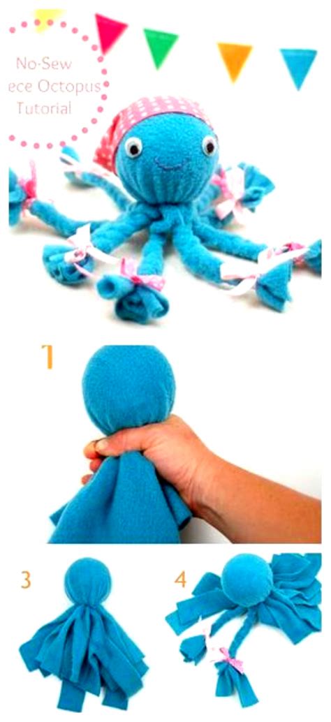 This Diy No Sew Fleece Octopus Craft Is So Cute I Think Girl Will Love