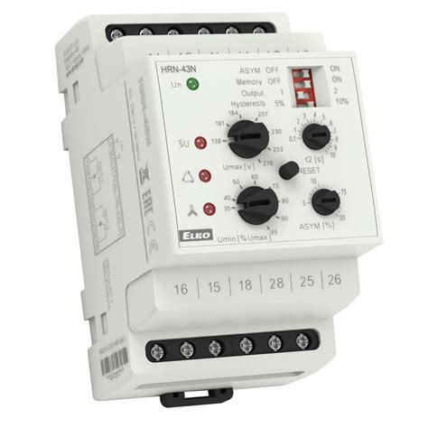 Voltage monitoring relay for complete control in 3P incl. asymmetry HRN-43N • ELKO EP