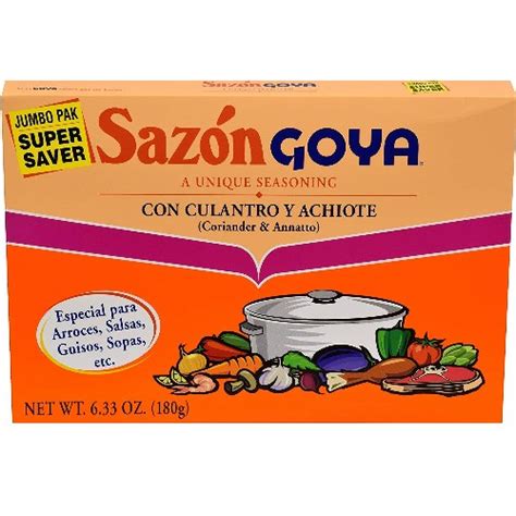 Goya Sazon Con Culantro Y Achiote Jumbo Pack 6 33 Oz CUBANFOODMARKET