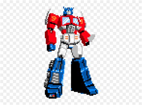 Optimus Prime Pixel Art Clipart (#5421569) - PinClipart