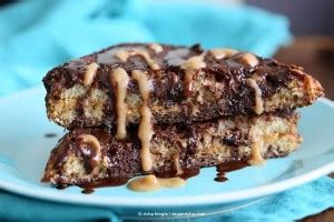 Almond Butter Salted Caramel Brownie French Toasts Vegan Richa