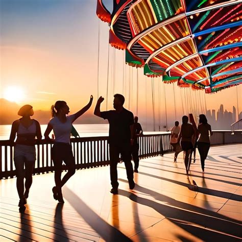 Un grupo de personas está parado debajo de un puente con el sol