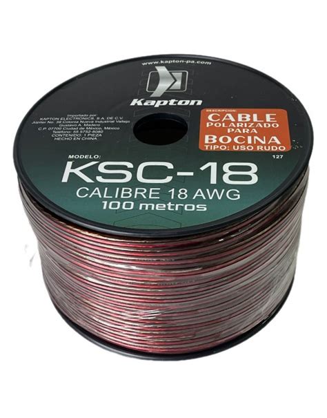 Compra Kapton Bobina De Cable Para Bocina 10 AWG 100 Metros KSC 18