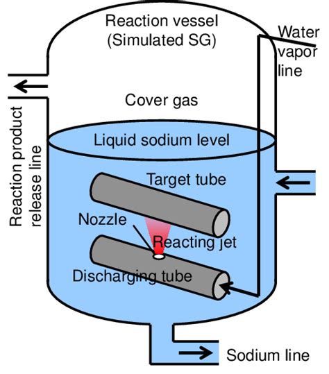 Schematic of experiment on water vapor discharging in liquid sodium | Download Scientific Diagram