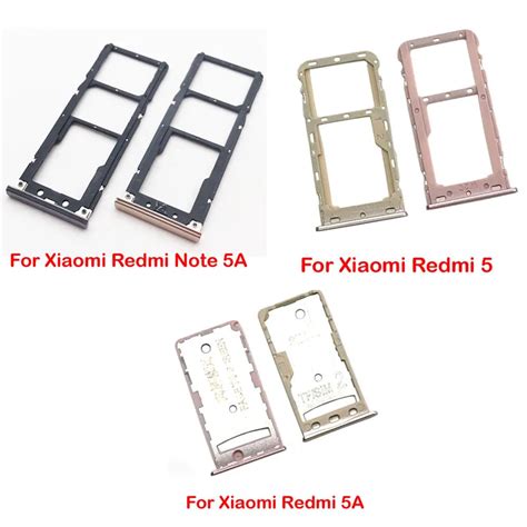 New Sim Card Tray Socket Slot Holder Adapters Replacement Spare Parts For Xiaomi Redmi 5 Note 5a