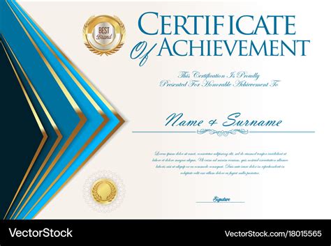 Certificate Or Diploma Design Template 2 Vector Image