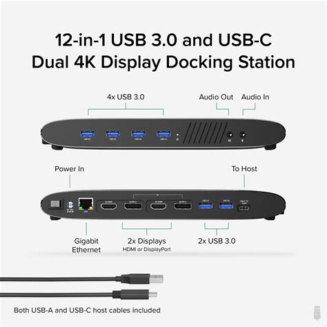 Mua Universal Laptop Docking Station 4k Dual Monitor Displayport Or Hdmi Windows Mac Or