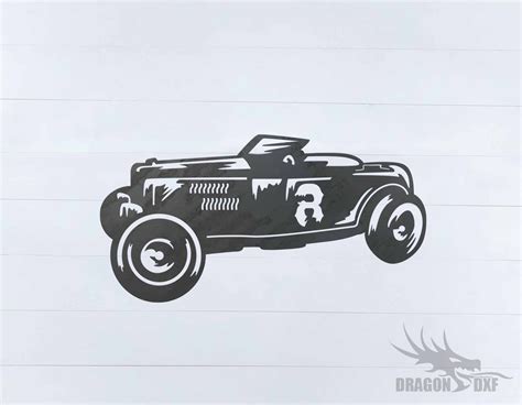 Classic Hot Rod Design 8 Dxf Download — Dragondxf