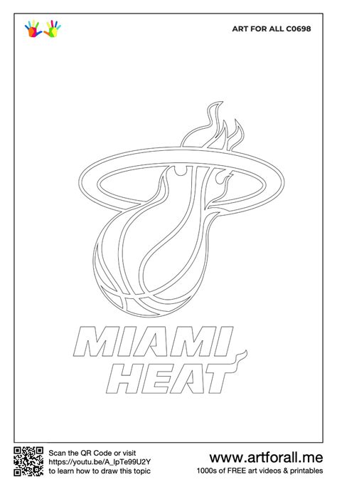 How To Draw The Miami Heat Logo Nba Team Series