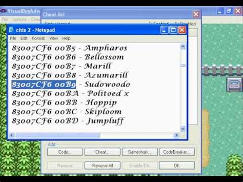 Gameshark Codes For Legends And Starters Emerald YouTube