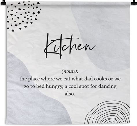 Wandkleed Wanddoek Spreuken Kitchen Papa Quotes Keuken