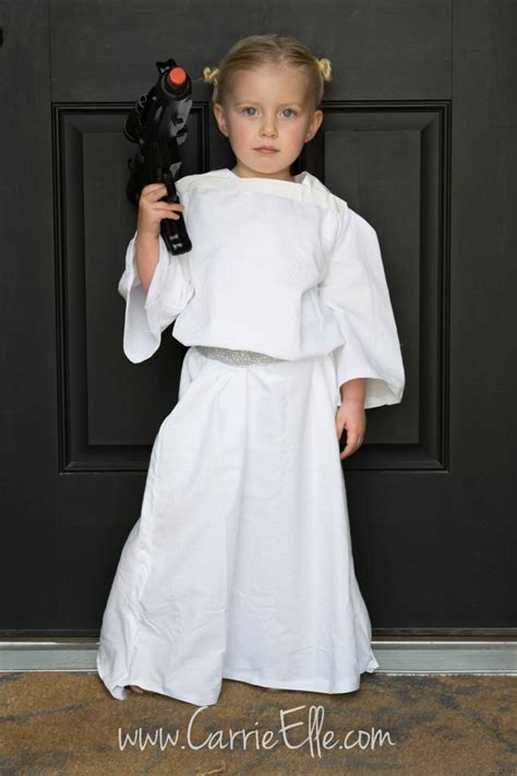 No-Sew DIY Princess Leia Costume for Kids - Carrie Elle