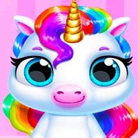 Baby Unicorn Play Pet Care Game