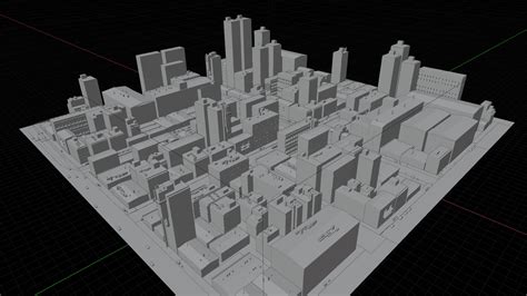 City Low Poly Free D Model By Voxelatio