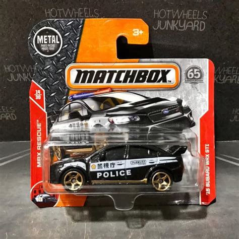 Matchbox Subaru Wrx Sti Black Police Car Mbx Rescue Rare Miniature