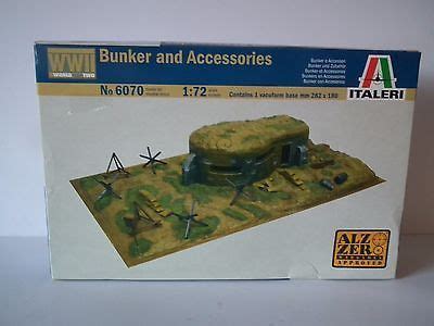 Italeri Wwii Bunker Accessories Model Kit 1 72 Scale 6070