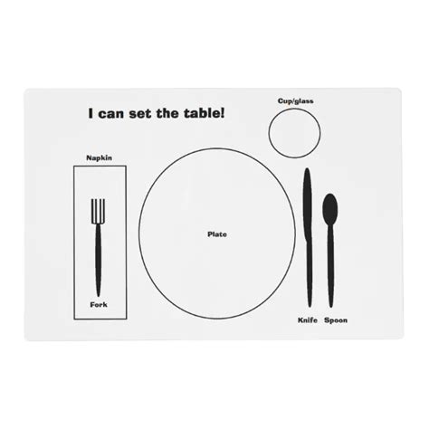 Personalized Set The Table Placemat Zazzle