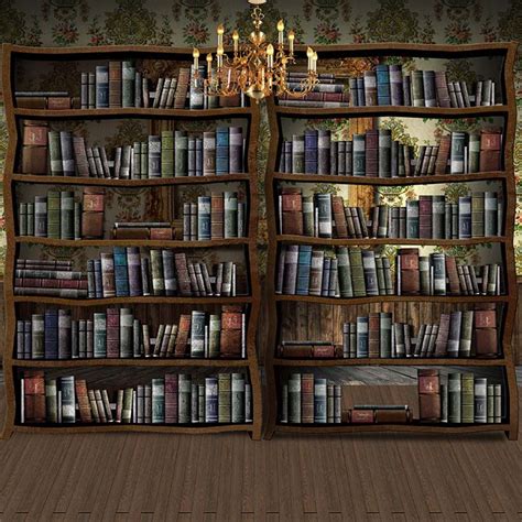 2019 Vintage Bookshelf Photography Backdrop Chandelier Interior Room ...