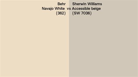 Behr Navajo White Vs Sherwin Williams Accessible Beige Sw