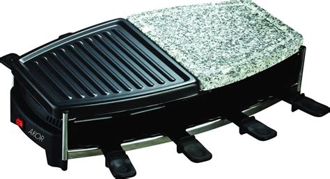 3 In 1 Raclette Grill Gourmet Stel Steengrill Grillplaat 8 Personen