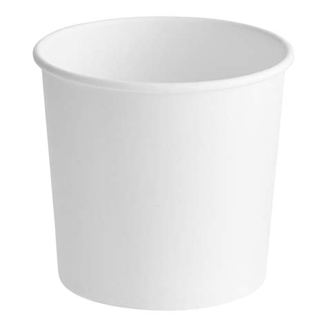 Choice Oz White Double Poly Coated Paper Food Cup Case