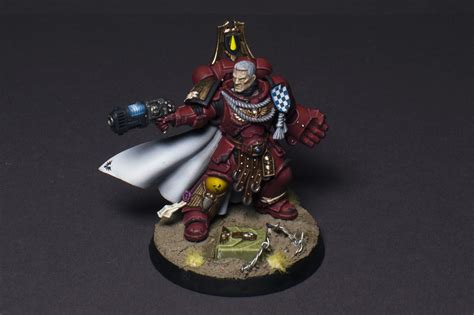 Into the Abyss painting: Blood Angels Primaris captain