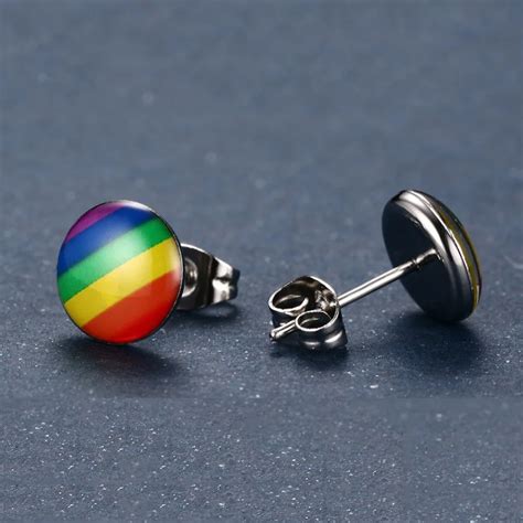 Rainbow Gay Pride Stainless Steel Earrings Queerks