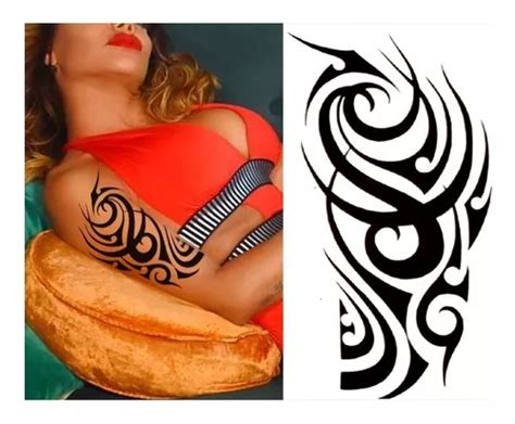 Tatuagem Tempor Ria Tribal Maori Realista Grande Tattoo Fake