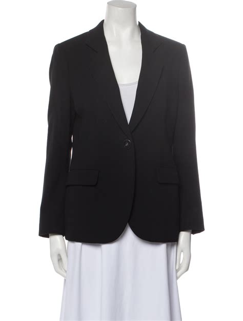 Giorgio Armani Virgin Wool Blazer Black Jackets Clothing Gio129474 The Realreal