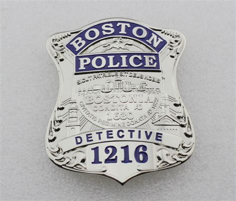 Boston Police Detective Badge Solid Copper Replica Movie Props With Nu – Coin Souvenir