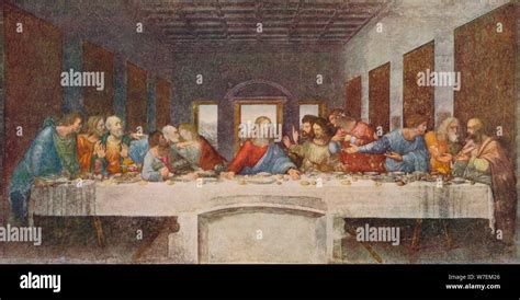 The Last Supper 1494 1498 Artist Leonardo Da Vinci Stock Photo Alamy