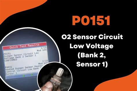 P0151 Code Understanding O2 Sensor Circuit Low Voltage Obd Advisor