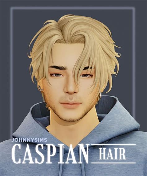 Caspian Hair Johnnysims In 2024 Sims 4 Hair Male Sims Hair Sims