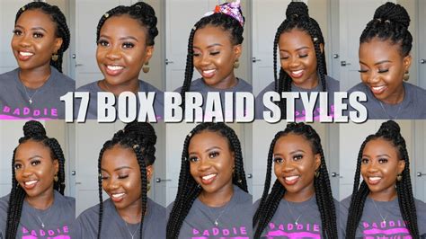 17 Ways To Style Jumbo Box Braids Easy And Quick Youtube