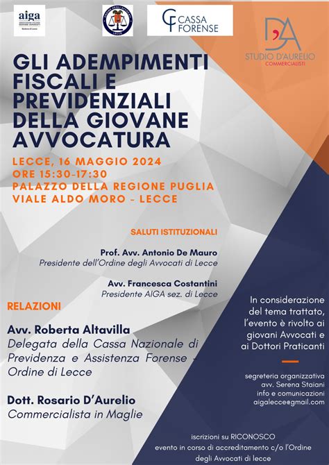 Gli Adempimenti Fiscali E Previdenziali Della Giovane Avvocatura