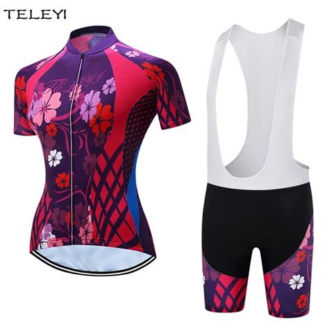 Conjunto De Ropa De Ciclismo Para Mujer Jersey De Manga Corta Y