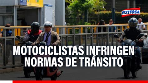 Motociclistas infringen las normas de tránsito y realizan maniobras