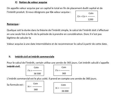 Cours Mathématiques Financières